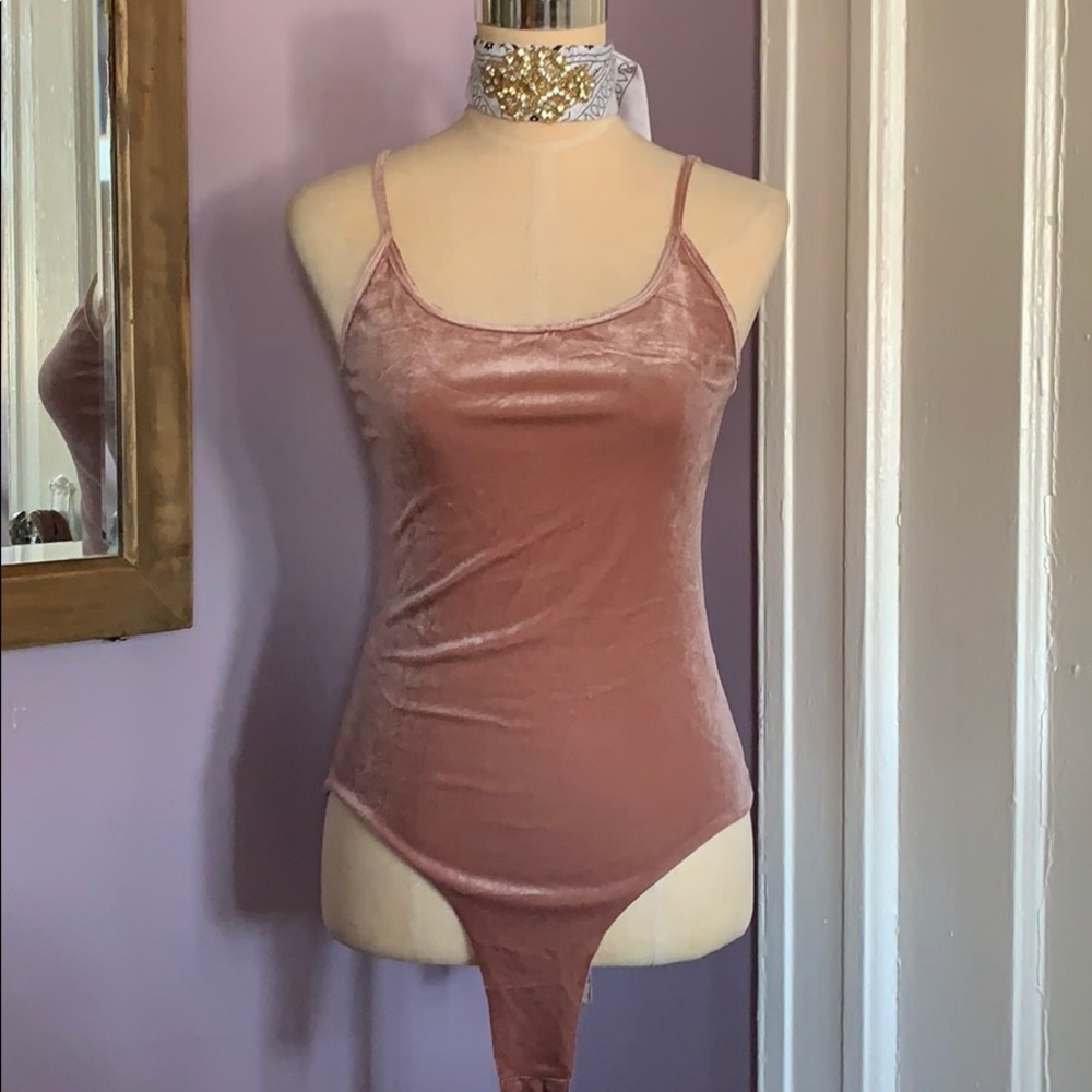 Zara velvet bodysuit